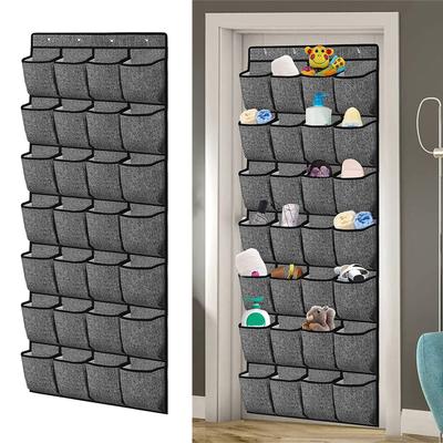Door Shoe Organiser with 28 Pockets Space Saving Shoe Rack Holder for Closet Wardrobe Large Capacity Storage Solution