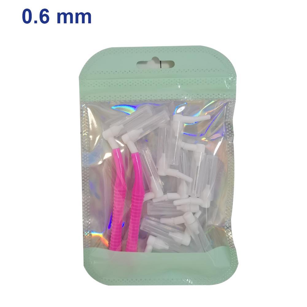 Interchangeable Interdental Brush Cleaning Between Teeth Oral Care Replaceable Orthodontic Toothpicks L Shape Tooth Floss