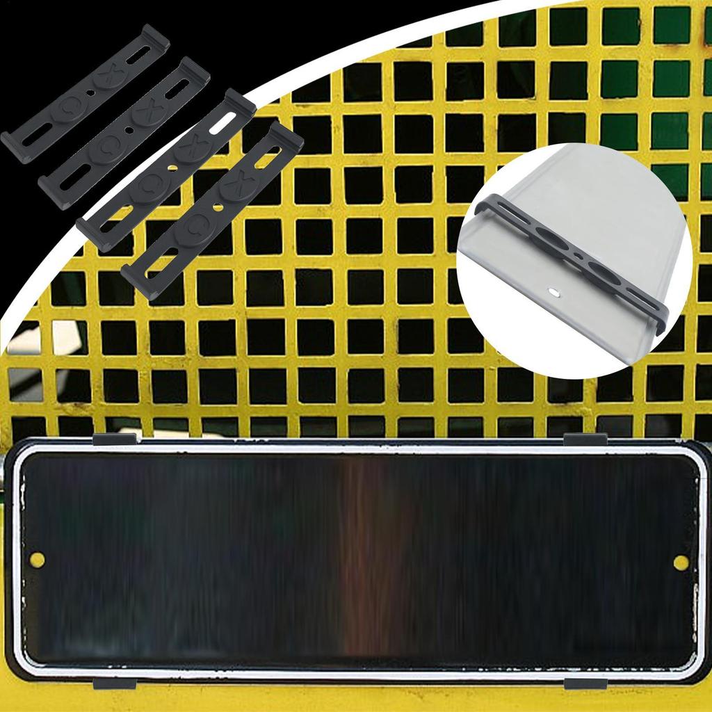 4PCS Car License Plate Holder Weather-Proof Frameless License Plate Frame Car Tag Frame For Front And Rear Car Tags Exterior Car