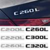 ABS Car Rear Trunk Sticker Auto Tail Letters Badge Emblem for Mercedes Benz C200L C220L C260L C300L C320L C Class Accessories