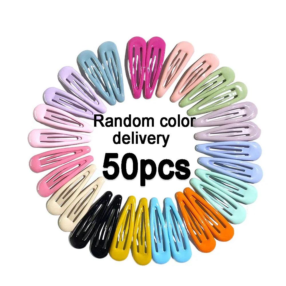 New Girls Trendy Hair Clips Cute Colorful Waterdrop Shape Hairpins Sweet Hair Accessories Kids Barrettes Slid Clip Fashion