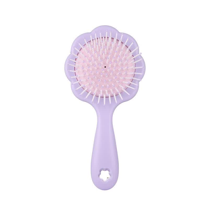 Sinle Portable Flower Air Cushion Massage Comb фиолетовый