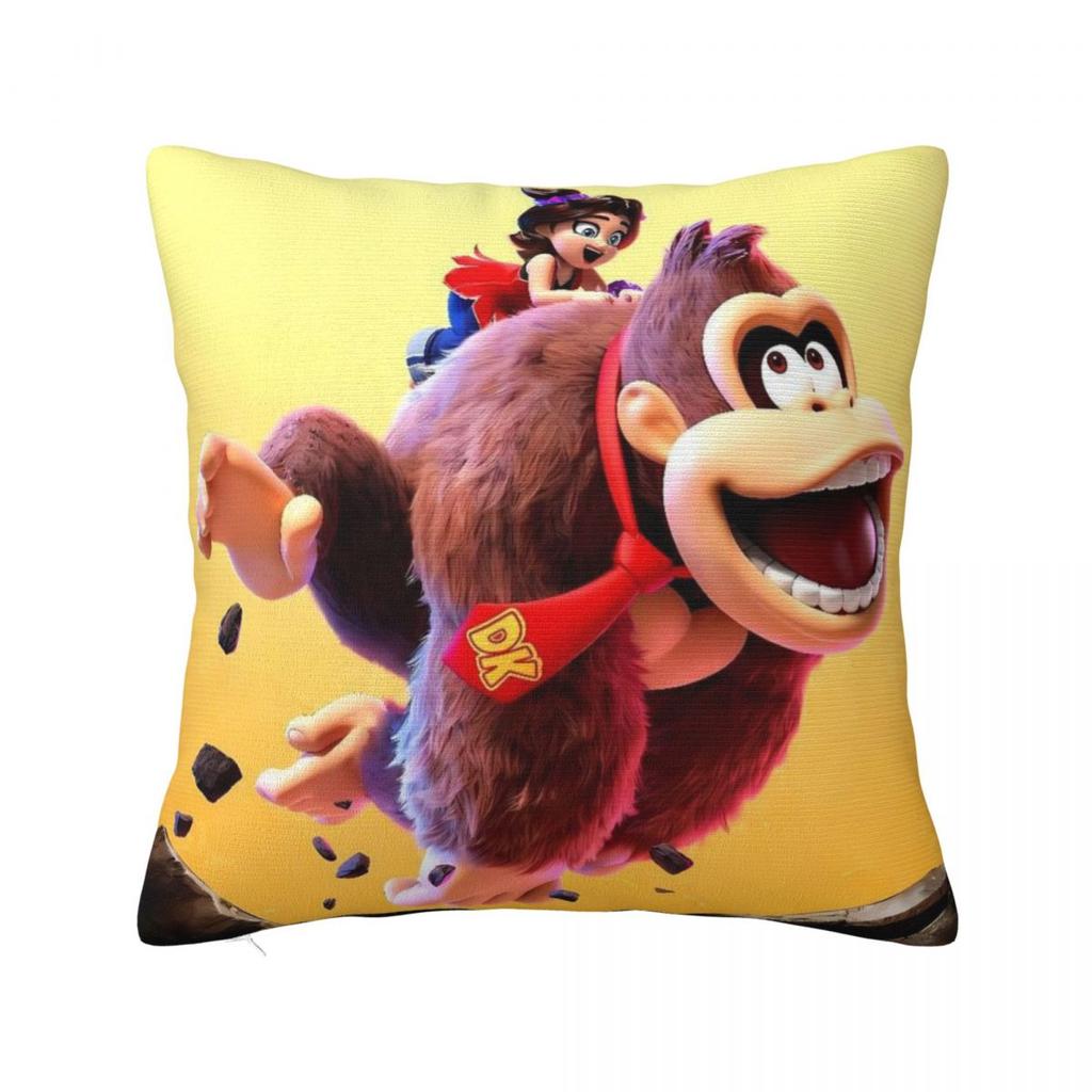 Donkeys Kong Bananzas Pillow Case Cushion Cover Polyester Graphic Pillow Cover Morden Pillowcases For Sofa Home Decorative