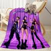 K-pop Demon Hunters Blanket Durable Comfort Suitable for Seaside Office Chair Chair All-Season Use Playful Design