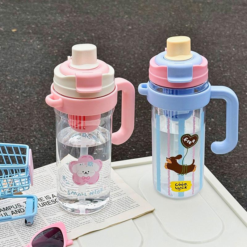 Portable Straw Water Bottle Leakproof Lightweight Drinking Cup For Outdoor Travel Gym