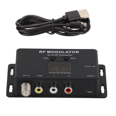 Modulador RF Profesional PAL NTSC 21 Canales Convertidor AV a RF para Decodificador DVR DVD