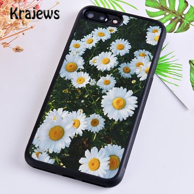 Krajews Daisy Flower Soft Phone Case Cover For iPhone 14 5 6s 7 8 plus X XR XS 11 12 13 pro max Samsung Galaxy S21 S22 ultra