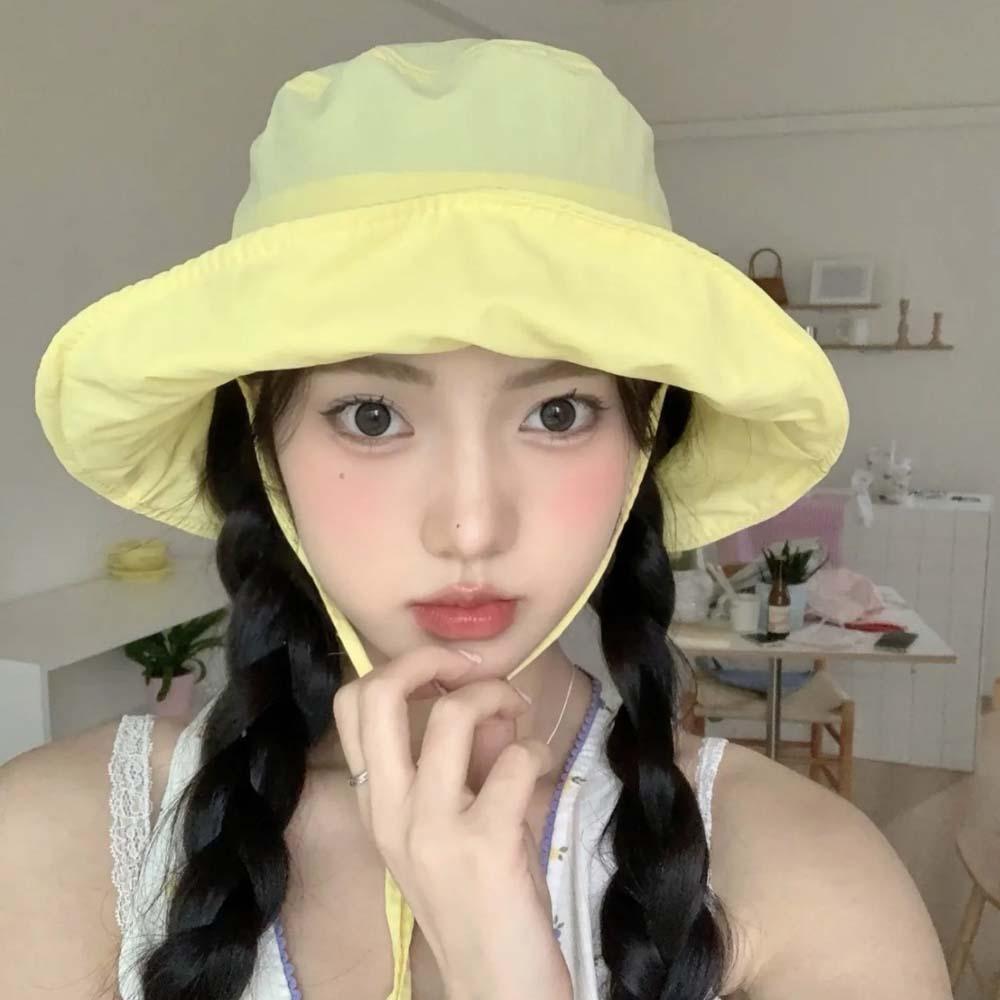 Pleasantly Cool Quick Drying Fisherman Hat Portable Foldable Basin Cap Sunshade Bucket Hat  Women