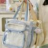 Transparentes Design Transparente Ita-Tasche Mehrfarbige Umhängetasche Tragbare Tragetasche Damen