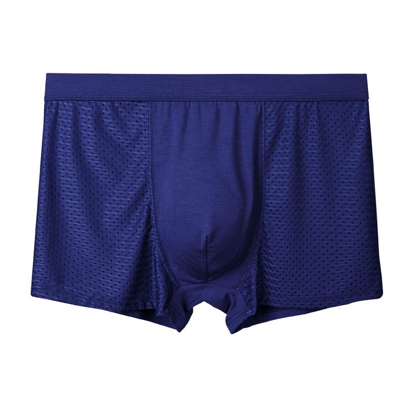

Men s Breathable Mesh Boxer Briefs – Plus Size, Cooling, Four-Corner Design XL (95-110kg) темно-синий