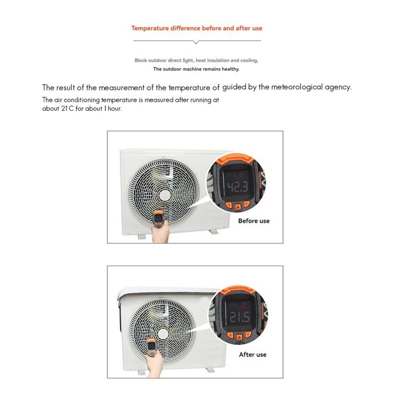 B69A Air Conditioner Cover Outdoor Energy Saving Rainproof Cover Air Conditioner Dust Prevent Fire-Proof Sun Exposure Cover