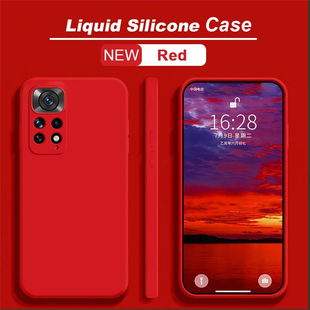 

Full Protective Back Liquid Silicone Case for Xiaomi Redmi Note11 4G Note11S 4G Cover Matte Case Redmi Soft Procect Fundas Redmi Note11 4G
