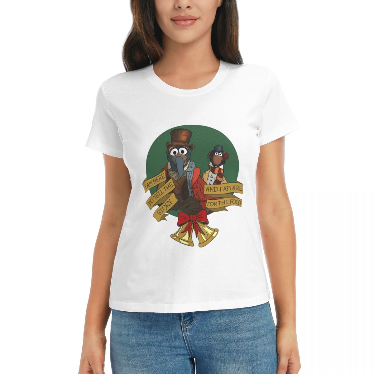 

Women TShirt Muppet Christmas Carol Summer Short Sleeve Tees ONeck Cotton T Shirts Clothes Tops Streetwear S