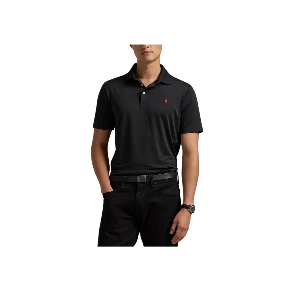 Polo Ralph Lauren Solid Color Logo Embroidered Short Sleeve Polo Shirt Men tops Black 710864868-003