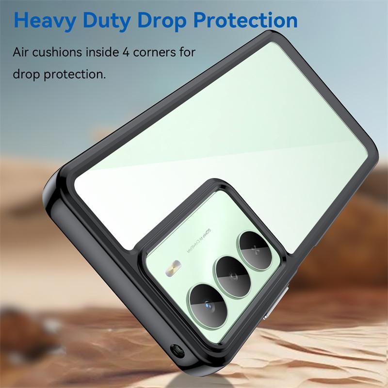 For Realme 14X Global Case Realme 14X Global Cover TPU Clear PC + Silicone Shockproof Protective Phone Cover Realme 14X Global