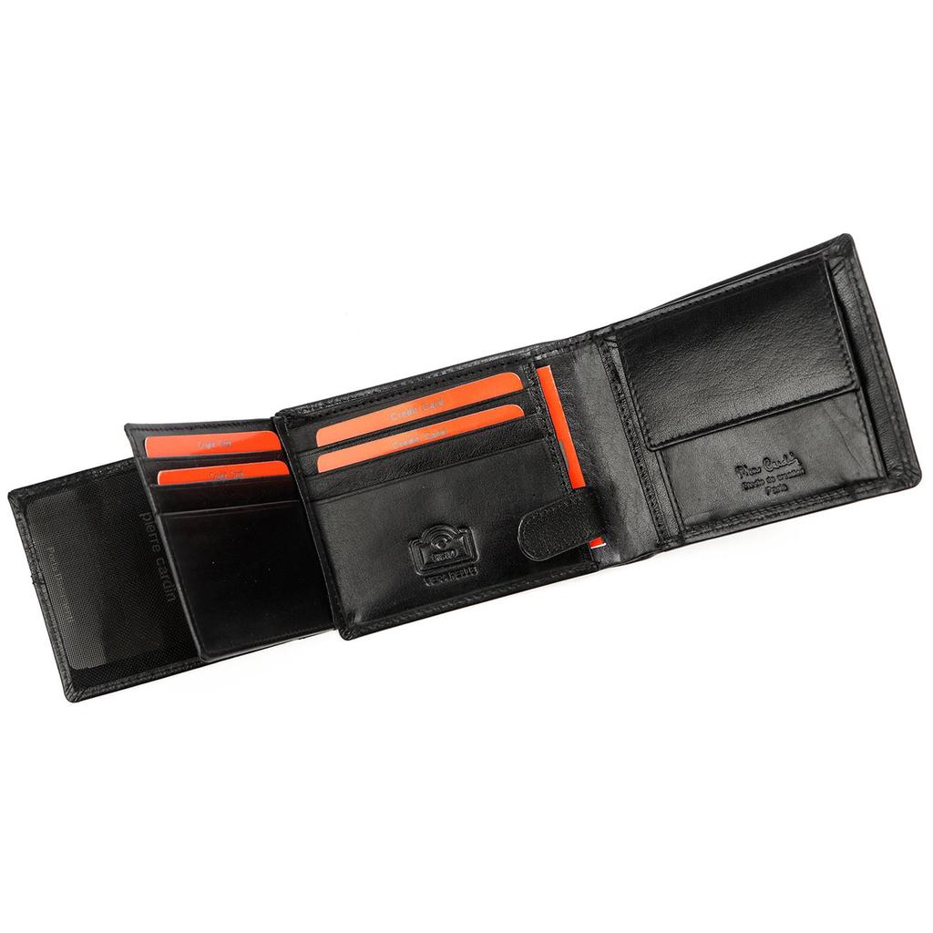 Faltbarer Leder-Herrenportemonnaie von Pierre Cardin
