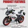 1:9 R1M SUZUKI GSX-1000R Motorcycle Model Toy Alloy Diecast Supportable Tripod Simulation Off-road Motor Models Toys Kids Gifts