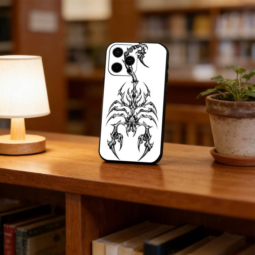 

Scorpion Totem Phone Case For iPhone 17, 16,15,14,13,12,11 Plus,Pro Max, Others Soft Black Cover iPhone16Pro