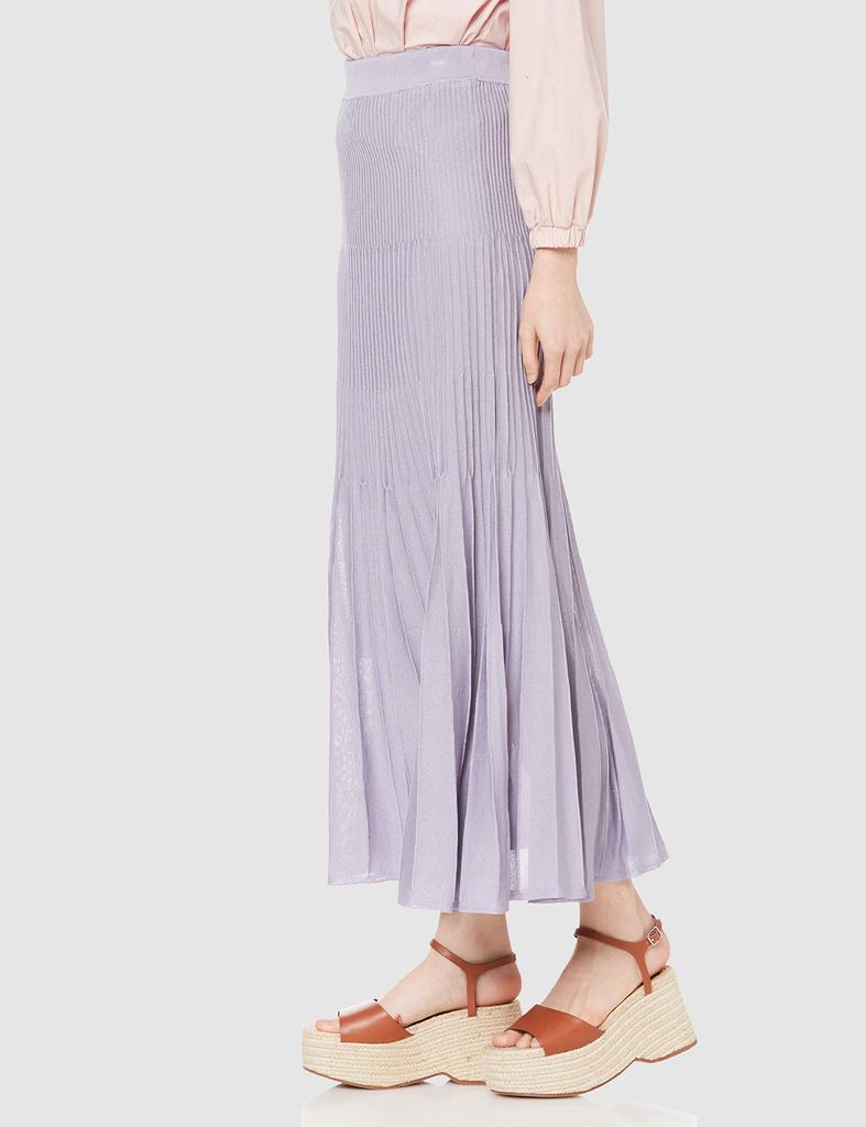 FRAY I.D. Women's Sheer Knit Flare Skirt FWNS211212 LAV F