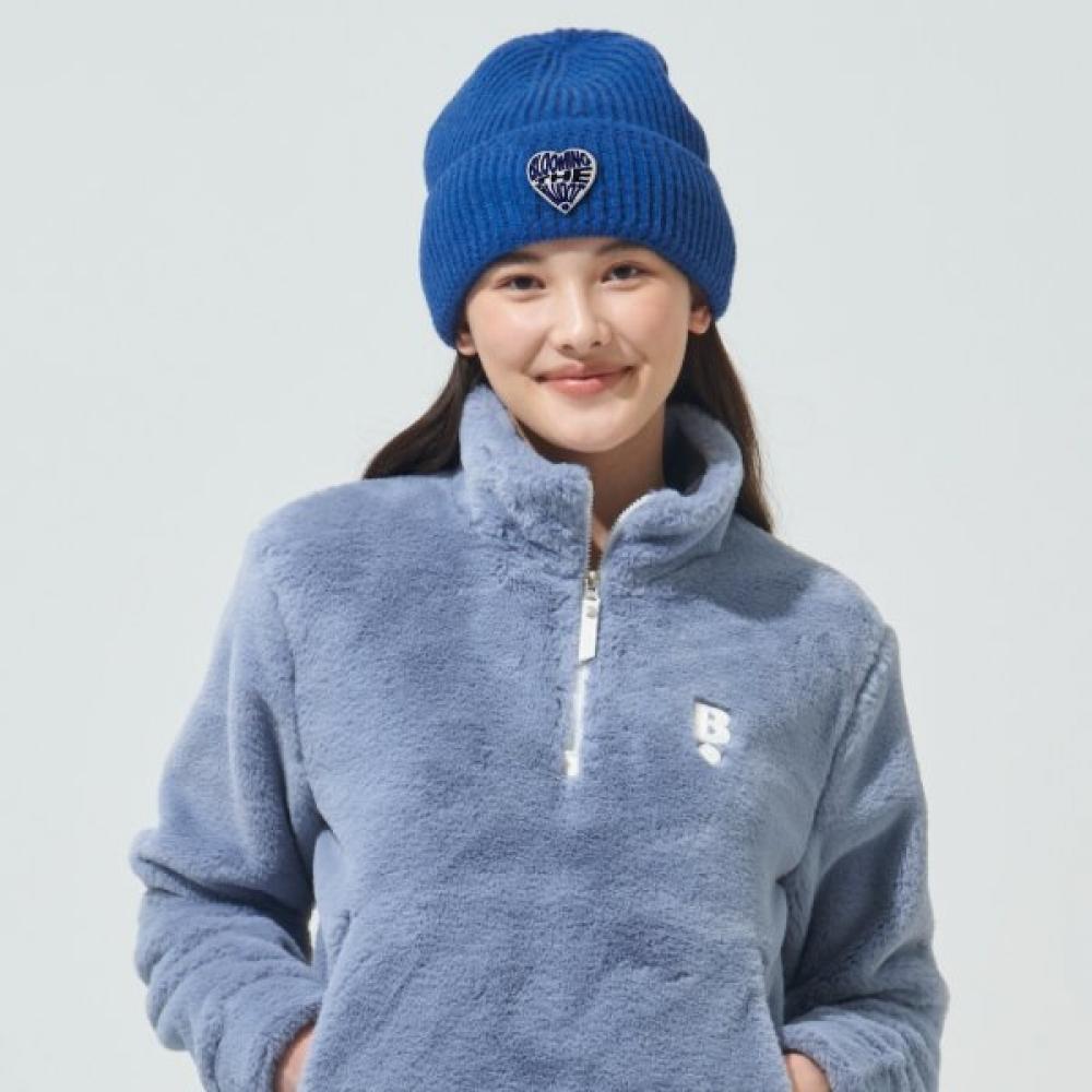 Blu Dot Шапка-бини вязаная с аппликацией-сердцем Bl 00F