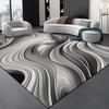 Luxury Black Stripe Large Living Room Carpet Senior Rib Decoration Parlor Sofa Area Rug Luxury Hall Carpets Washable Floor Mat