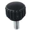 8Pcs Male Knurled Thumb Screws Black Thread Length Screw Durable Clamping Knobs  Furniture