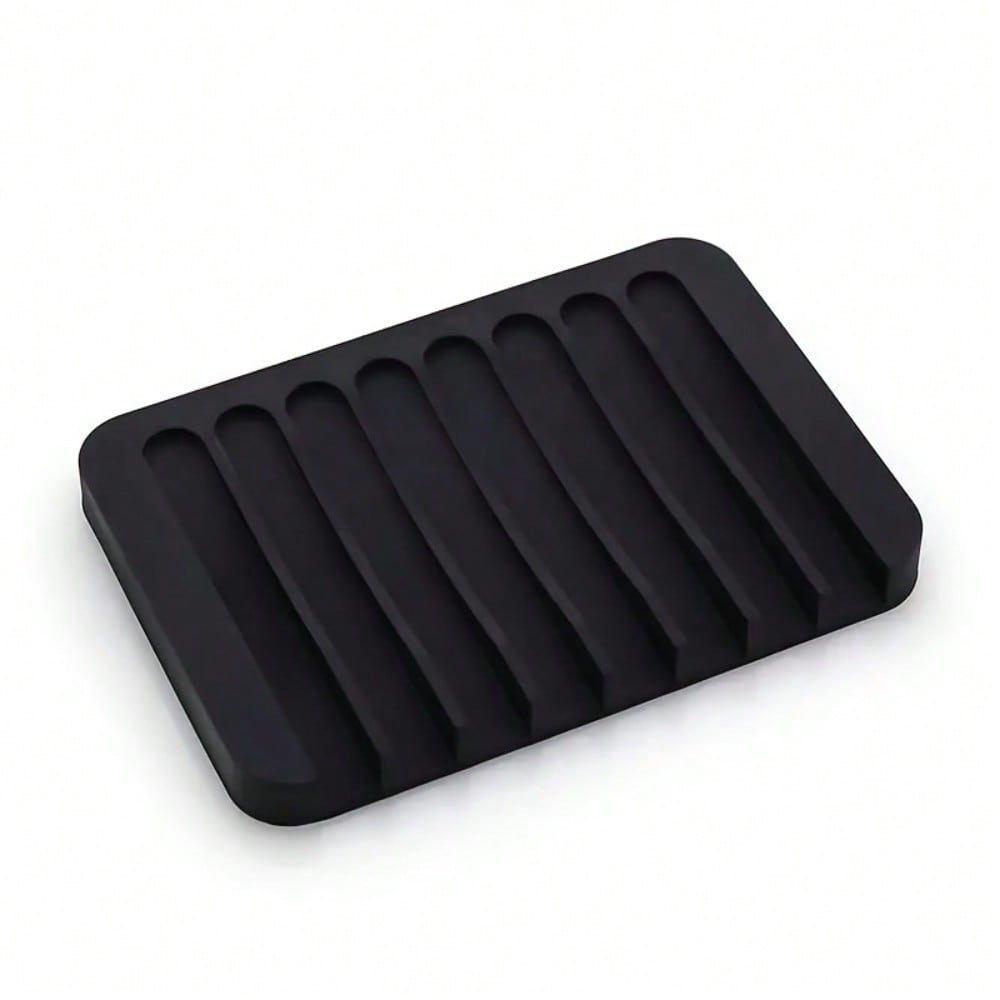 Square Creative Soap Dish, No-Drill Simple Drainage Holder for Waterless Storage