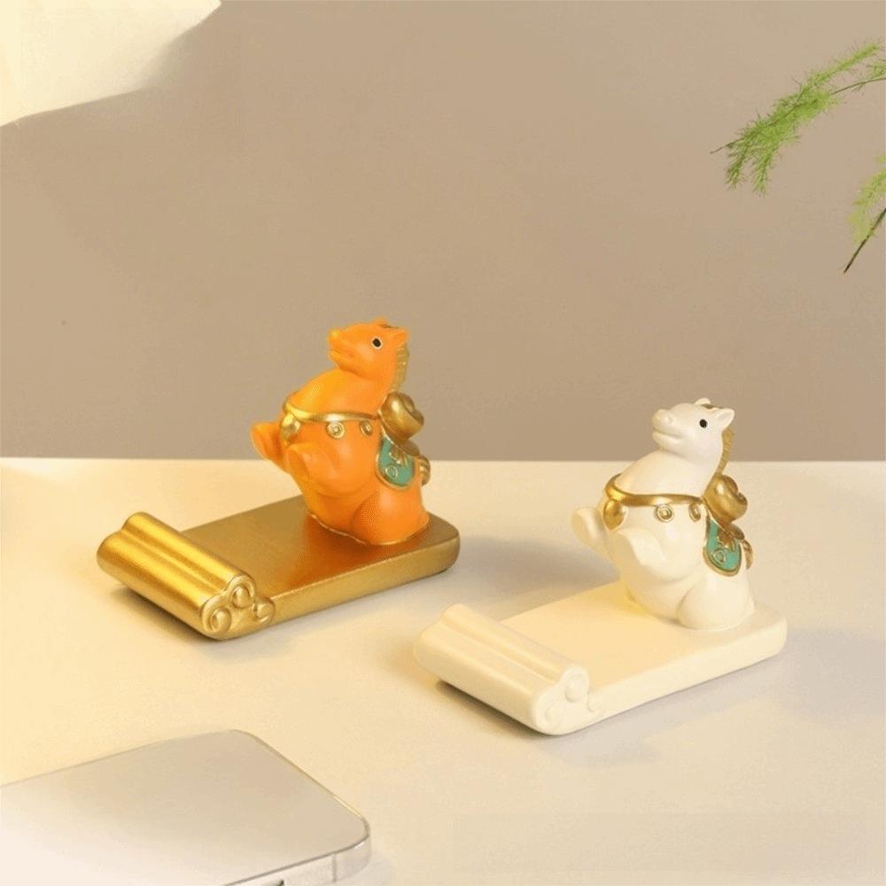 Pony Shape Mobile Phone Stand Horse Mascot Cell Phone Bracket Desktop Ornaments