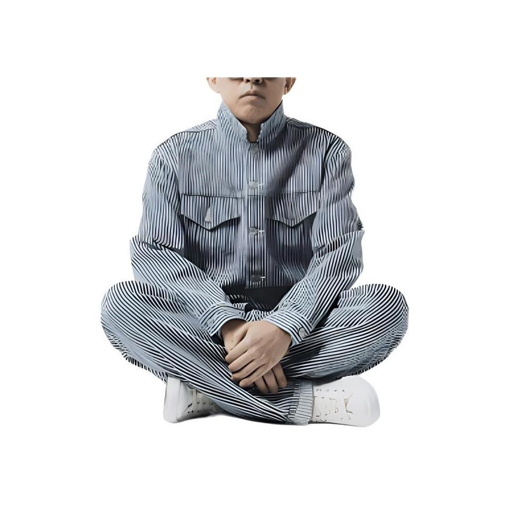 Levis X Nigo Collaboration SS23 Washed Striped Vintage Casual Denim Jacket Men Jacket Blue LV20230330-01