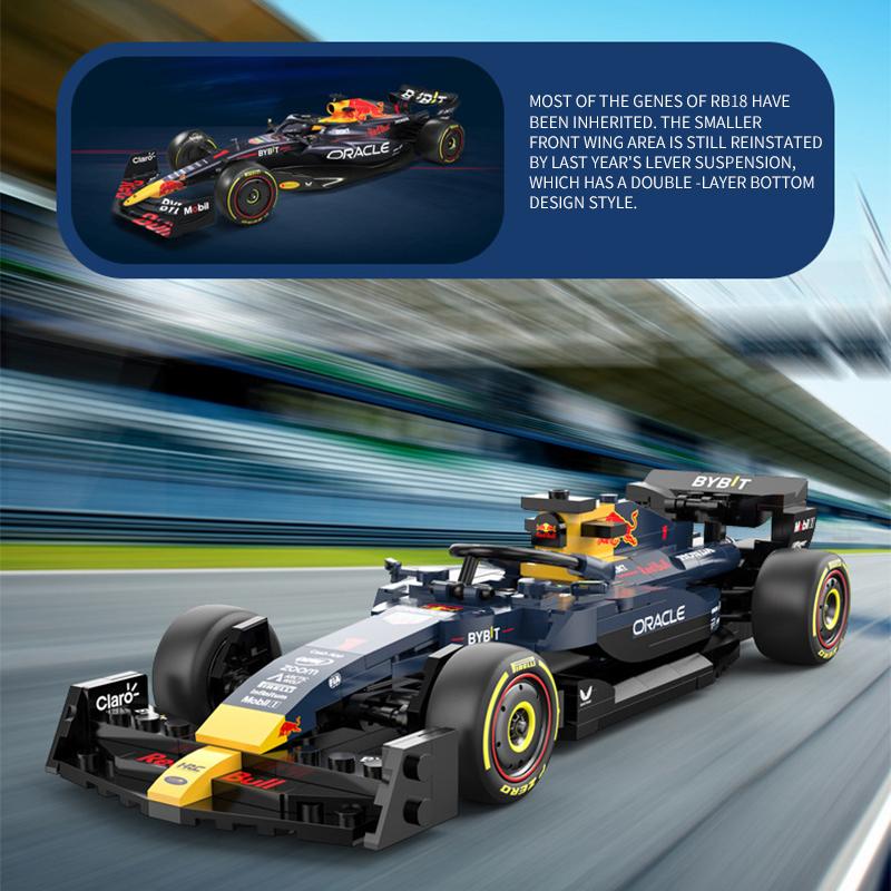 92500 1:24 Static Version Formula 1 Racing Car Building Blocks Ornaments Children Puzzle Assembly Toys For Boy Boyfriend Adult