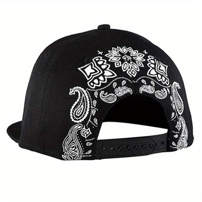 2pcs Men's Baseball Cap Necklace Set Cross Embroidery Flat Brimmed Cap Korean Hat Book Necklace Pendant Necklace Fashion Casual Hip-hop Cap