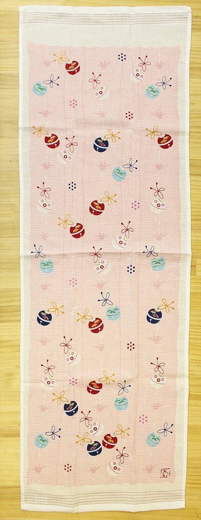 Kontex Face Cloth Bell 33 x 100 32080 Imabari-made Towel, Calendar, Design, Pink, cm,