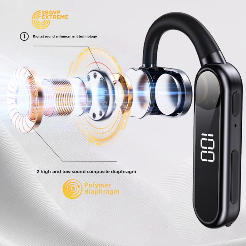 New Air Conduction Bluetooth Earphone Single Ear Rotation with Charging Compartment Without Ear Hanging Ear External Sound Large Power
