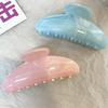 Stripes Hair Claw Acrylic Colorful Claw Clip Women Crab Hair Clips Girls Make Up Washing Tool Hair Accessories