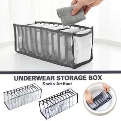 Underwear Storage Box with Compartments Socks Bra Underpants Organizer Drawers