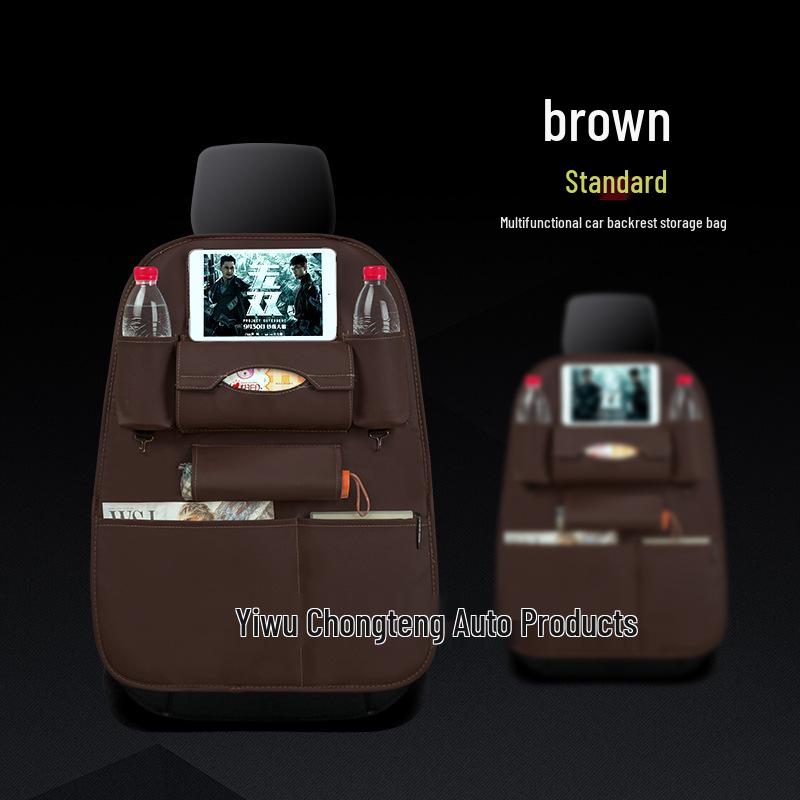 

Кожаный органайзер для хранения на спинку автомобильного сиденья с подносом