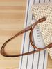 Bohemian Handmade Woven Shoulder Bag - Large Capacity, Casual Minimalist Style for Seaside Vacations and Everyday Use.