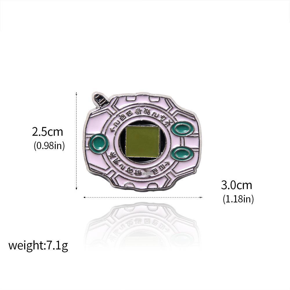 Digimon Anime Pendant Necklace - Holy Plan Wisdom, Courage, Friendship, Hope Badge Alloy