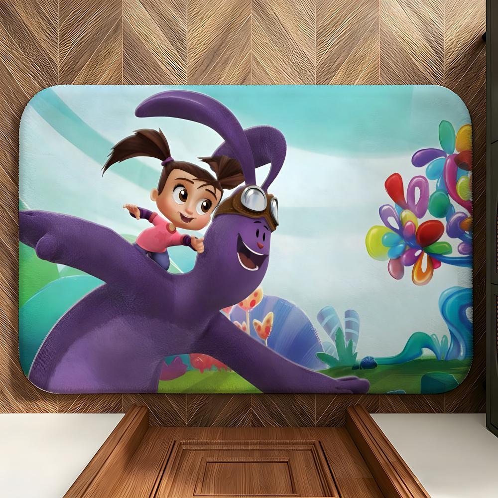Cartoon K-Kate & M-Mim-Mim Floor Mat Soft Flannel Floor Mat Suitable for Entryways, Living Rooms, Bedrooms, and Bathrooms