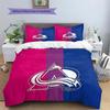 Colorado Avalanche Pattern Bedding Quilt Set  Home Decoration  Gift (1 * Duvet Cover + 2 * Pillowcase  Without Core)