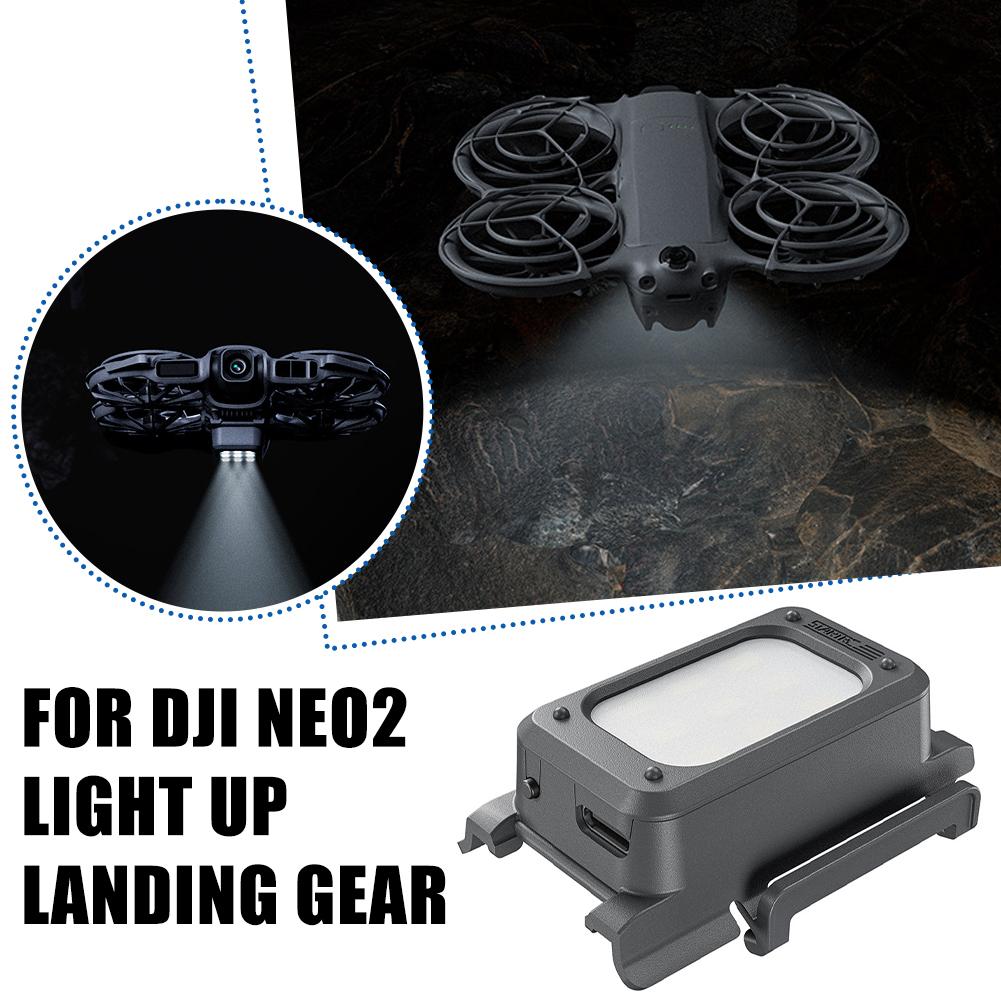 For DJI Neo 2 LED Illuminated Landing Gear Elevated Luminous Tripod Landing Protection Anti Collision Crossing Drone Accessory