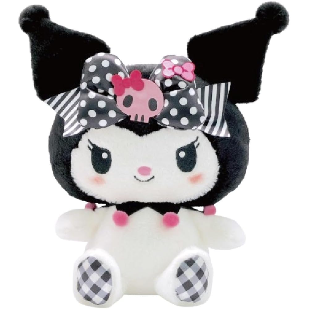 

Nakajima Corporation Sanrio Characters Kuromi Plush Toy Pink Black S 24.5cm x 22cm x 12cm