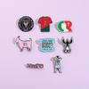 Creative Cartoon Football Brooch: CR7 & Messi Jersey Badge