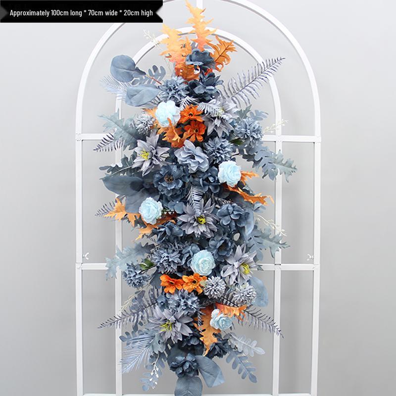 Blumen Kunstseide Blumenstreifen Set: Lange Hängegang-Anordnung & Hochzeitsaal-Dekor