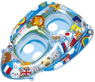 Igarashi Sommerreise Tandem Babyboot, Aufblasbare Größe: Ca.. 124 x 93 cm, Inklusive Seil, MFB-TW3V