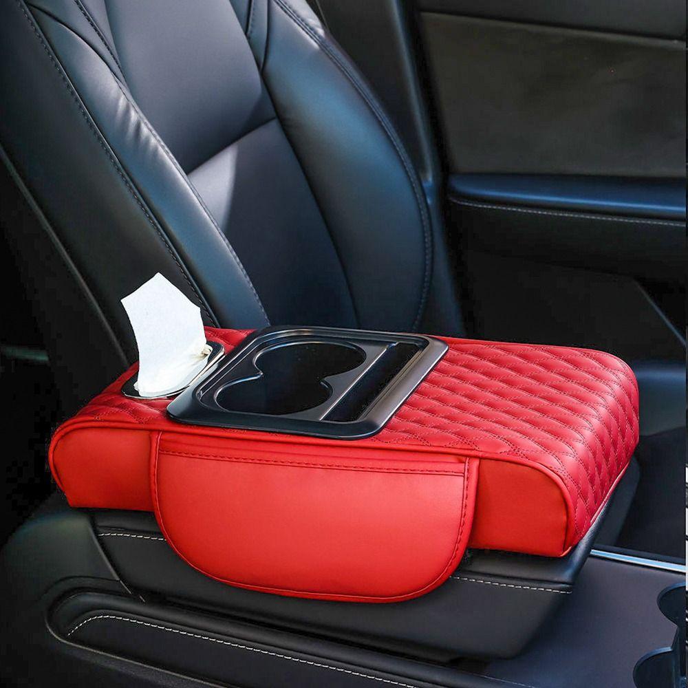Multifunctional Center Console Armrest Cushion PU Leather Car Armrest Pillow New Armrest Pad  Car