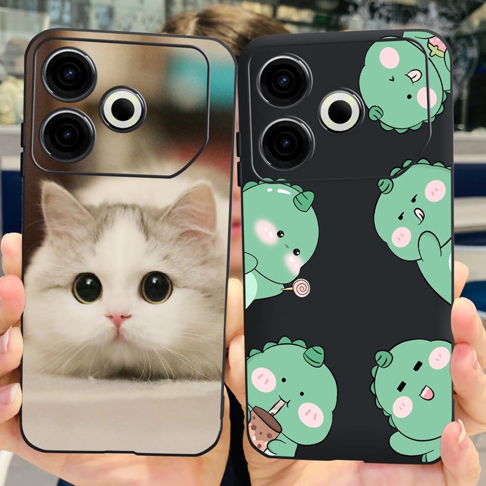 For Tecno Pova 6 Neo Phone Case Pova6 Neo 4G 2024 Elegant Printing Soft Silicone TPU Cases