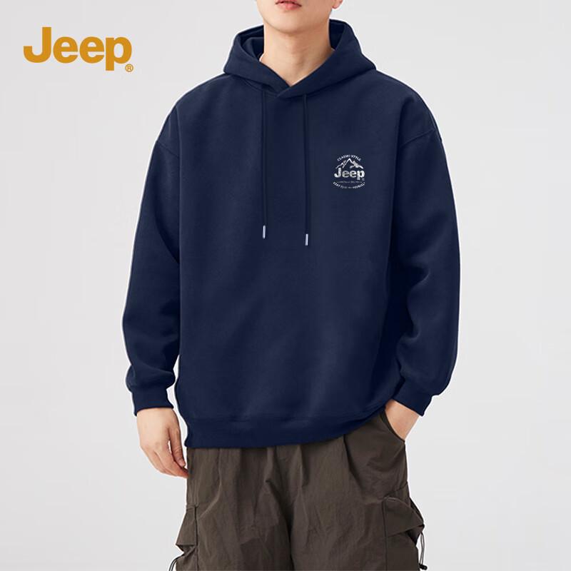 JEEP Men s Retro Loose Hooded Sweatshirt 5XL
