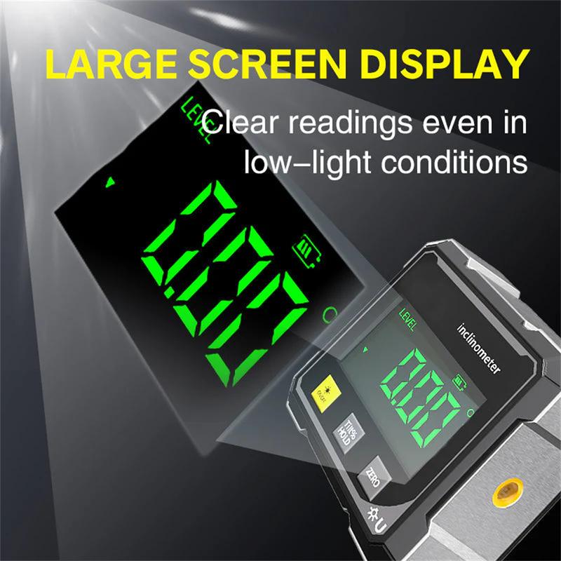 Woodworking Tools 4-sided Magnetic Dual Laser Inclinometer Digital Angle Measuring Instrument with Tilt Measurement Laser Level