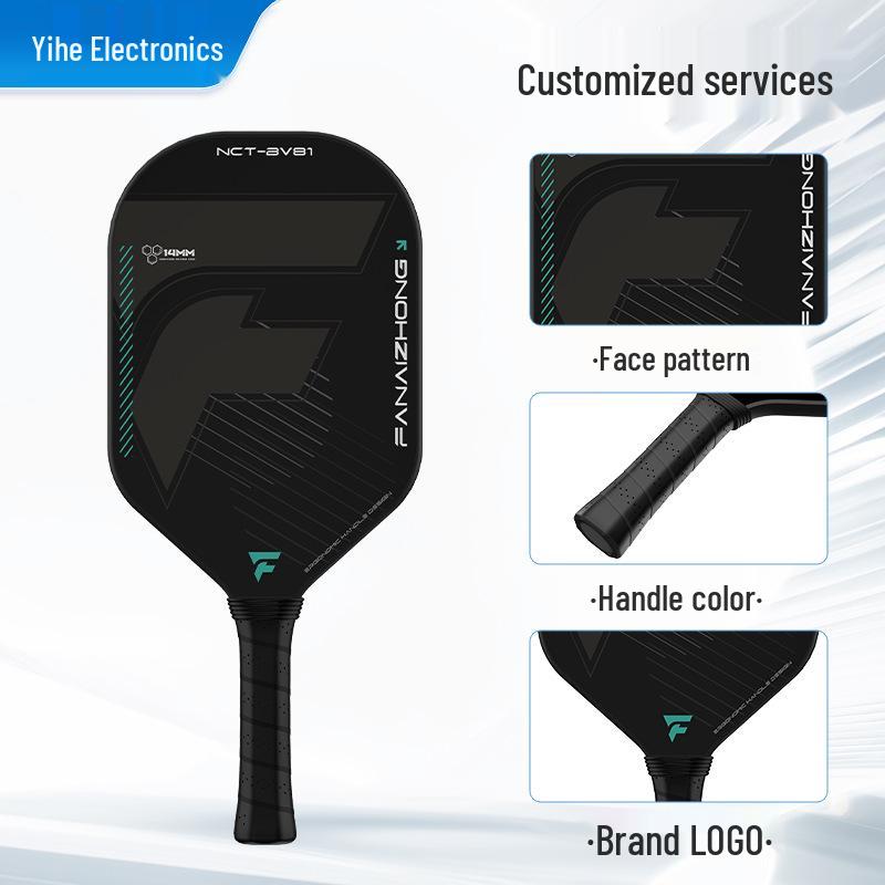 Carbon Silent 14mm One-Piece Competition Pickleball Paddle